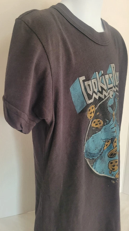 NOVA Camiseta Junk Food Cookie Monster “Cookies Please” Meninas Juventude Med. Vintage - Imagem 4 de 4