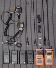 L@@K!! BAOFENG GMRS-9R HANDHELD RADIOS WALKIE IP67 NOAA WEATHER USED EXCELLENT