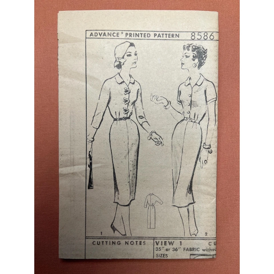 Advance Sewing Pattern 8586 Half-Size Dress Size 24-1/2 FF UNCUT - Image 3 of 4