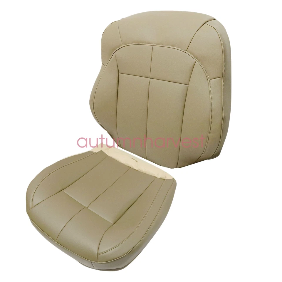 Both Side Bottom & Top Leather Seat Cover Tan For 1999-2004 Jeep Grand Cherokee - Image 4 of 4