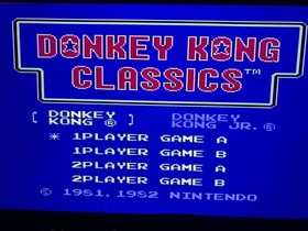 Donkey Kong Classics (Nintendo NES 1988) Aut&eacute;ntico Probado