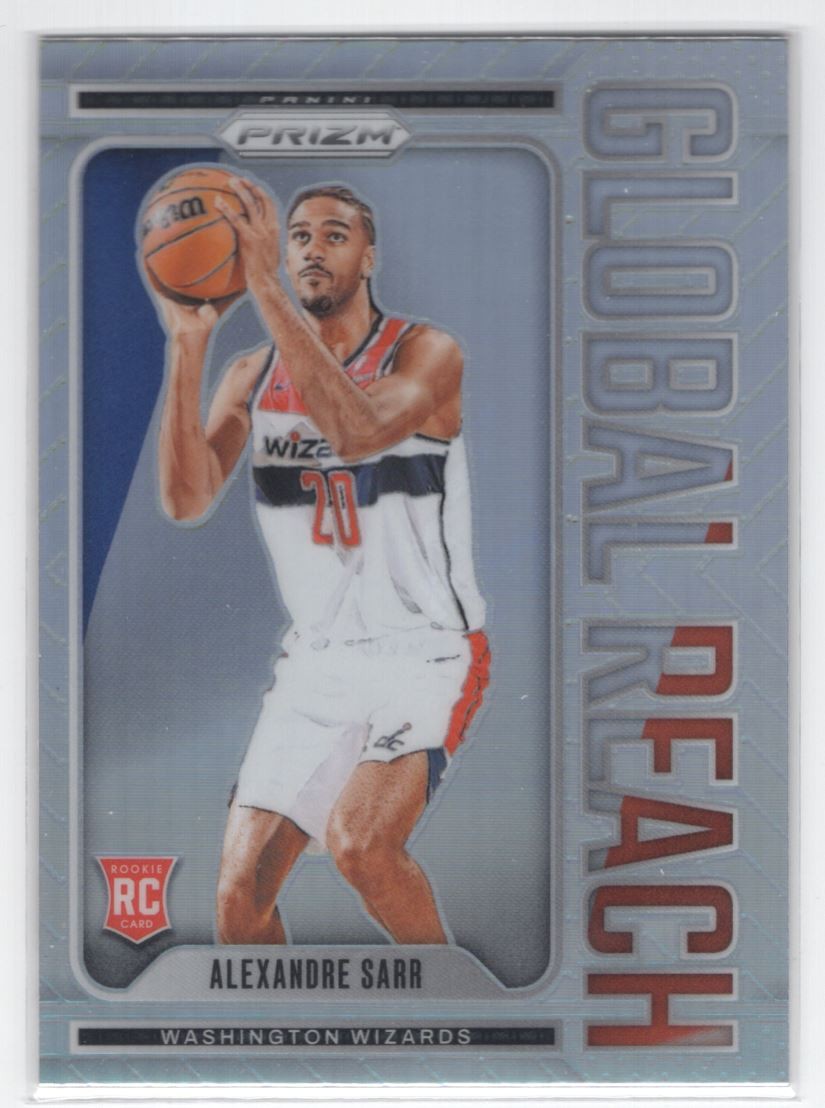 #10 2024-25 Prizm Global Reach SILVER / Alexandre Sarr RC Wizards