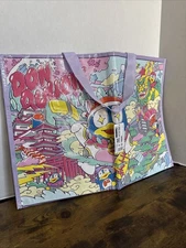 Don Quijote LARGE Reusable Zipper Bags Plastic Purple Pink Multicolor