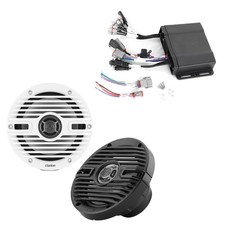 Clarion CMM-30BB Hideaway Marine Source Unit with CMS-651-CWB 6.5-inch Marine...