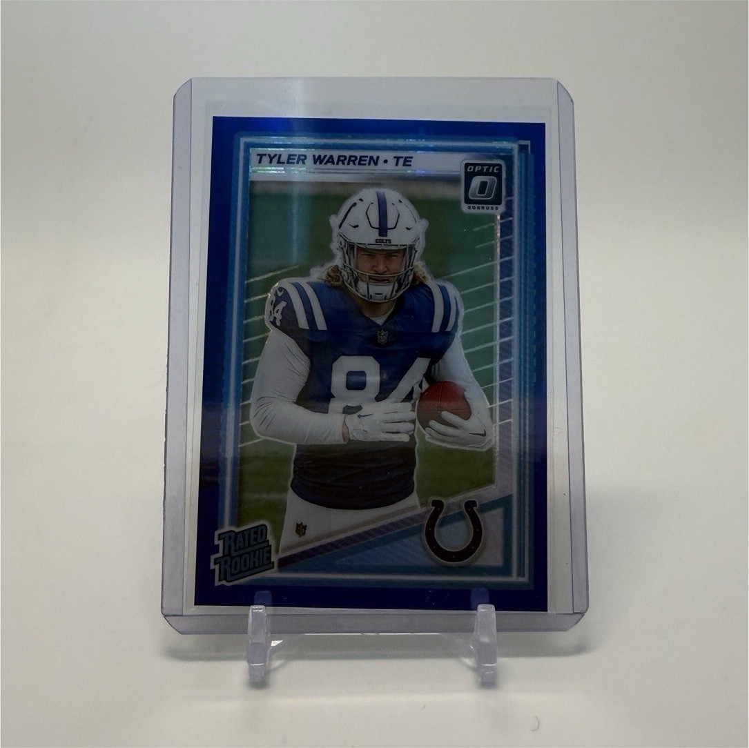 2025 Panini Donruss Optic Rated Rookie Tyler Warren Blue Prizm #234 Colts /249