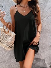 SHEIN LUNE Solid Cami Dress