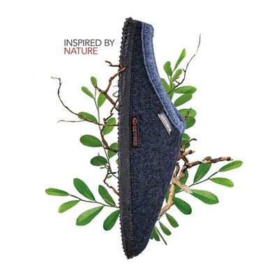 Giesswein Women's Unisex Wool Slippers - Non-Slip Flexible House Shoes in Night