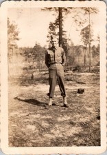 Vintage WWII Era Photo US Military Soldier Portrait Original Scalloped Edge