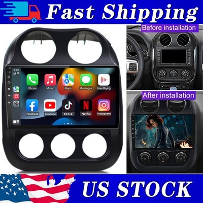 Android12 Wifi Car Radio GPS Navi Stereo Player For 09-16 Jeep Compass Patriot