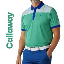Callaway Golf Polo Shirt Opti Dri Moisture Multicolor Striped Sz L