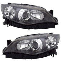 Scheinwerfer Set FüR Subaru Impreza 3 GR 2007-2011 H7 HB3 Schwarz LWR Motor