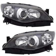 Scheinwerfer Set für Subaru Impreza 3 GR 2007-2011 H7 HB3 Schwarz LWR Motor