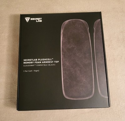Secretlab PlushCell Memory Foam Armrest Top Pair Black Cloudswap Titan EVO 2022