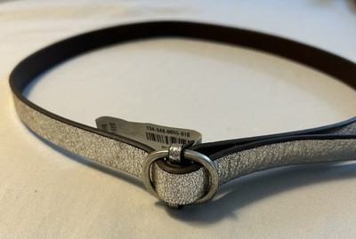 Abercrombie & Fitch Thin Silver Metallic Genuine Leather  display picture 3