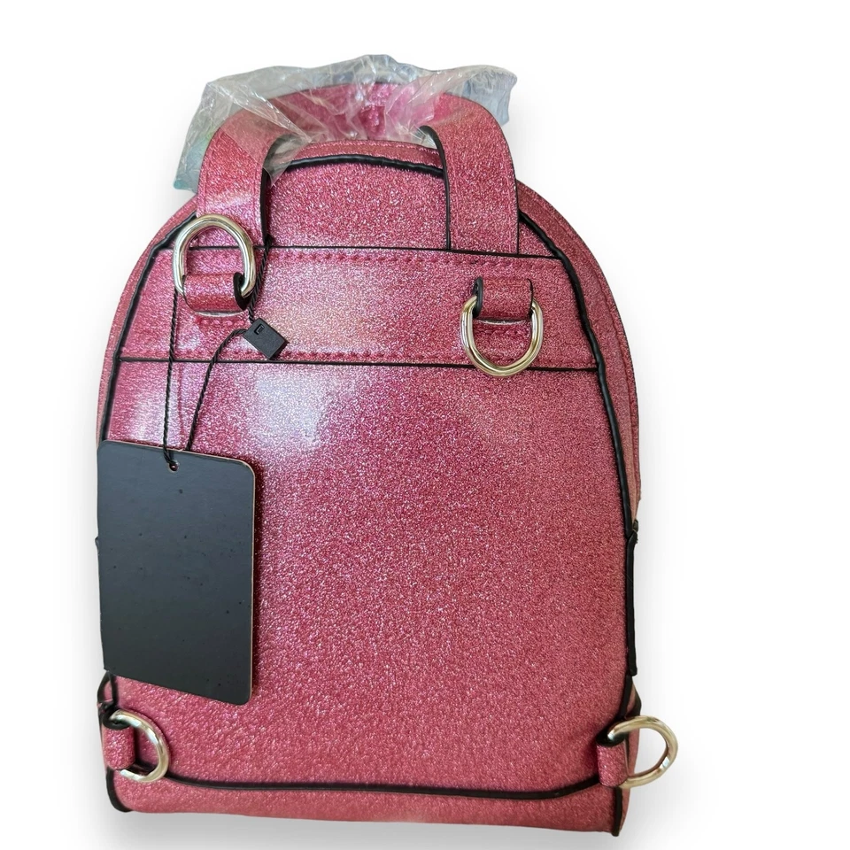 Nueva Mochila Lux de Ville Mini Sweetheart Rosa Burbujeante Brillo Vinilo LE Foto 2 de 4