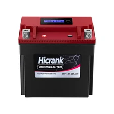 YTX14-BS, 400CCA, Lithium LiFePO4 Motorcycle Battery, Digital Readout,Fits fo...