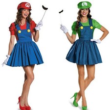 Halloween Super Mario Costume Game Mario Outfit Overalls Cosplay Plumber