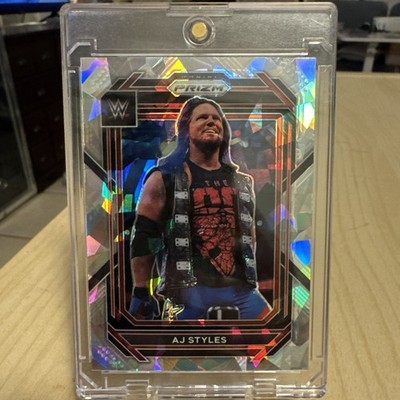 Aj Styles 2023 Panini Prizm WWE Cracked Ice Card Rare Care WWE 2026 HOF