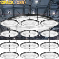 12 Pack 300W Led UFO High Bay Light 300 Watts Commercial Factory Warehouse Light