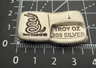 Prospector's Gold and Gems 1 oz Poured .999 Silver Bar - Don't Tread on Me