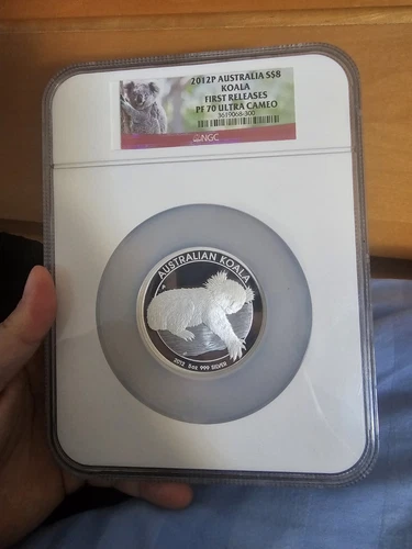 2012 P Australia Koala 5 oz Silver $8 NGC PF 70 Ultra Cameo W/ BLK VELVET POUCH