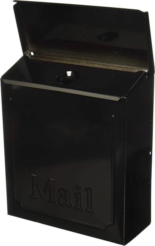 Gibraltar Vertical Galvanized Steel Wall-Mounted Black Lockable Mailbox USA - Image 3 of 4