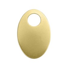 ImpressArt Oval Washer, 1 1/4", Brass, Premium Metal Jewelry Discs, 24 pc