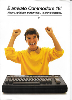 1984 - COMMODORE 16 - BROCHURE A SEI FACCIATE - ORIGINALE