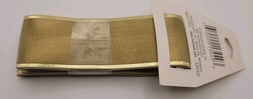 Hallmark Gold Luster Sheen Fabric Ribbon 1.5"x4yds Bow Gift Wrap Holiday Craft - Picture 11 of 13