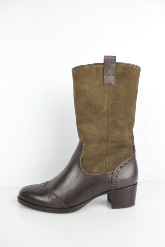 MURATTI My Boots Leather Taupe And Brown Suede Size 39 Very Good Condition - Picture 5 of 11