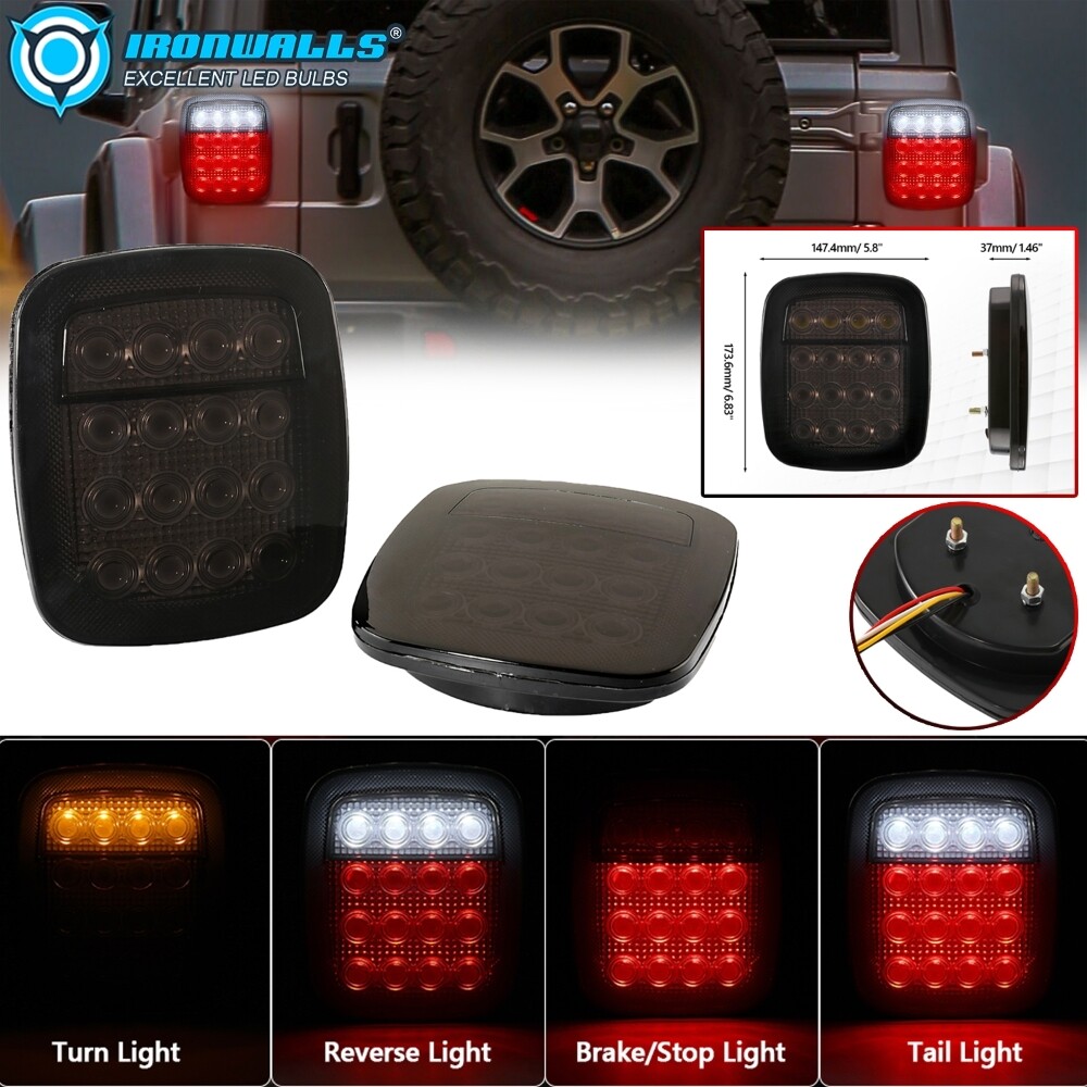 Jeep Wrangler TC CJ LED Rear Light Stop Tail Reverse Running Brake License Light Truck Trailer