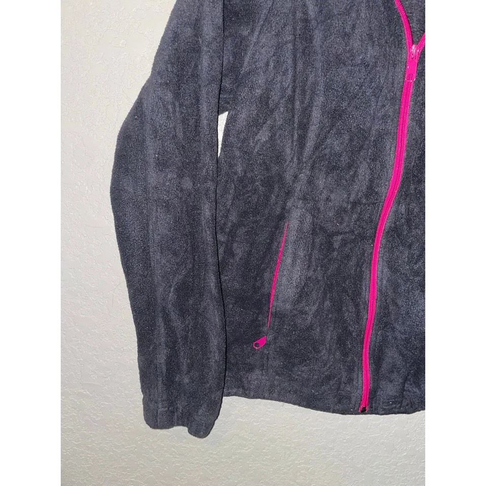 Mujer Columbia Negro Rosa Cremallera Completa Polar Chaqueta Suéter Mujer S Pequeño Foto 4 de 4