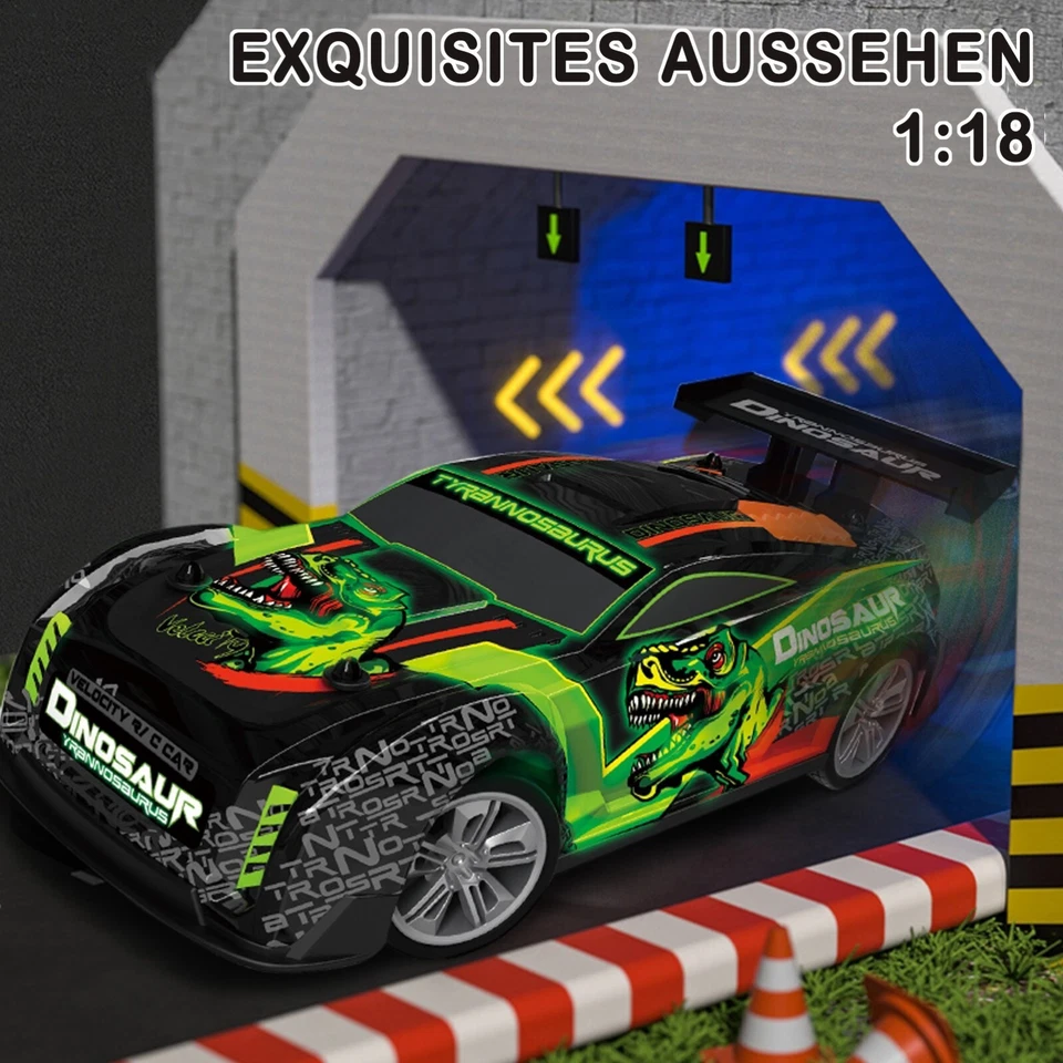 RC-Auto Ferngesteuertes Dinosaurier Auto ab 3 4 5 6 8 Jahre, RC Drift Car 1:18 - Bild 4 von 4