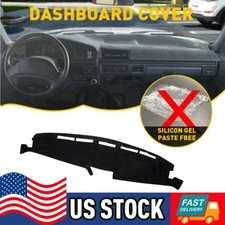 Car Dash Mat Dashboard For Ford F150 F250 F350 1992-1996 Dashmat Cover Black
