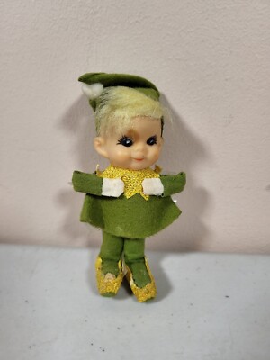 Vintage 1970's Green Pixie Elf Made in Japan Christmas Holidays