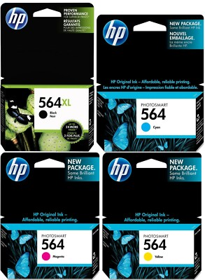 #ad #ad GENUINE HP 564XL Black and HP 564 Color Ink Cartridge 4 Pack $25.99