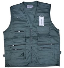 Men's Waistcoat Vest Utility Multi Pocket Workwear Body Warmer Gillet Fisherman