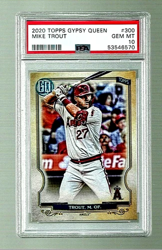 2020 TOPPS GYPSY QUEEN BASEBALL CARD #300 MIKE TROUT PSA 10 LOS ANGELES ANGELS