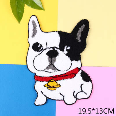 french bulldog Embroidered Iron On patch 5.5