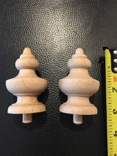 Antique Clock Parts Solid Wood Finials (2)Gustav Becquer- Vienna Clock German