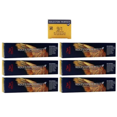 Wella Koleston Perfect ME Rich Naturals 6 x 60 ml 9/1 lichtblond asch Set