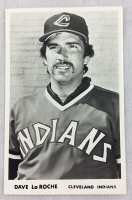 1977 Dave LaRoche, Cleveland Indians Team Issue Photo Postcard