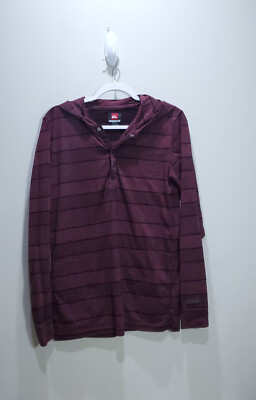 Quiksilver Sweater Women Small Long Sleeve Hoodie Shirt Ladies Purple Cotton Top