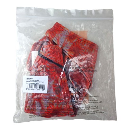 Thong Knickers Women's Burnt Orange Sheer Hazy Daisy Soft Mesh Floral Print Sexy - Picture 12 of 13