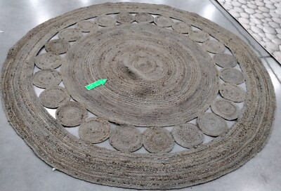 GREY 6'-6'' X 6'-6'' RD Broken Thread Rug, Reduced Price 1172764667 NF364C-7R