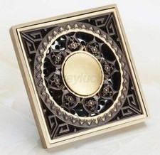 Antique Brass Square Floor Waste Grates Bathroom Shower Drain Floor Drain whr019
