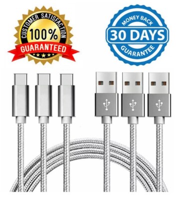 3-Pack USB Type-C Data Sync  Charging Cable 10-ft For iPhone 15/Plus/Pro/Pro Max