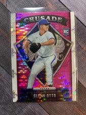 2022 Panini Chronicles Crusade Pink Glenn Otto RC #18 Texas Rangers