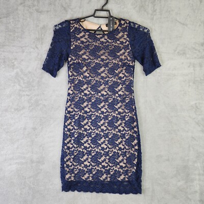 navy blue petite cocktail dresses Alie Street Waterfall Dress Petite (Navy)