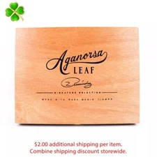Aganorsa Leaf Corona Gorda Collection Empty Wood Cigar Box 10" x 7.5" x 1.75"
